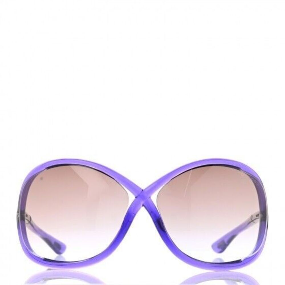 Tom Ford TF9 Whitney Cross Bridge Sunglasses 64mm Purple Oversized Womens Shades